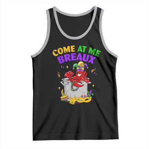 Mardi Gras Tank Top Come At Me Breaux Funny Crawfish Beads TS09 Black Athletic Heather Print Your Wear