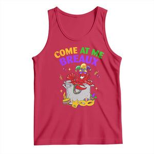 Mardi Gras Tank Top Come At Me Breaux Funny Crawfish Beads TS09 Red Print Your Wear