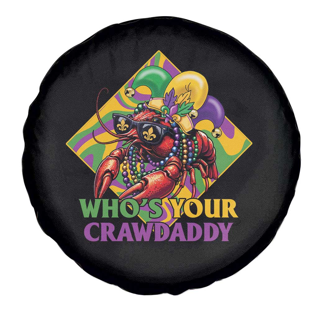 Funny Mardi Gras Spare Tire Cover Who's Your Crawdaddy Crawfish Jester Beads TS09 Print Your Wear