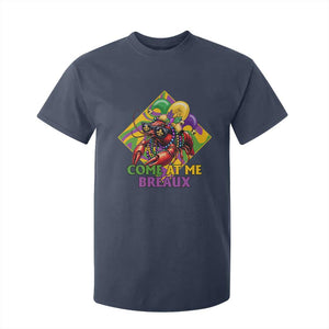 Funny Mardi Gras T Shirt For Kid Come At Me Breaux Crawfish Beads TS09 Navy Print Your Wear