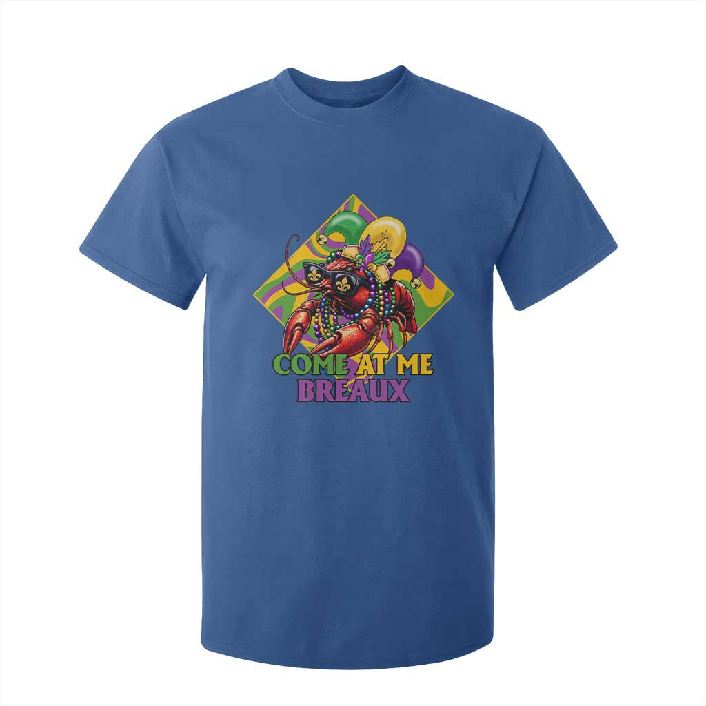 Funny Mardi Gras T Shirt For Kid Come At Me Breaux Crawfish Beads TS09 Royal Blue Print Your Wear