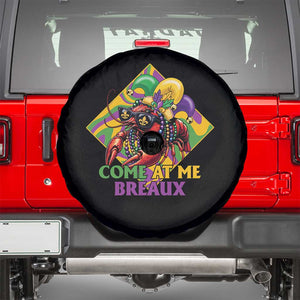 Funny Mardi Gras Spare Tire Cover Come At Me Breaux Crawfish Beads TS09 Black Print Your Wear