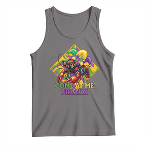 Funny Mardi Gras Tank Top Come At Me Breaux Crawfish Beads TS09 Deep Heather Print Your Wear