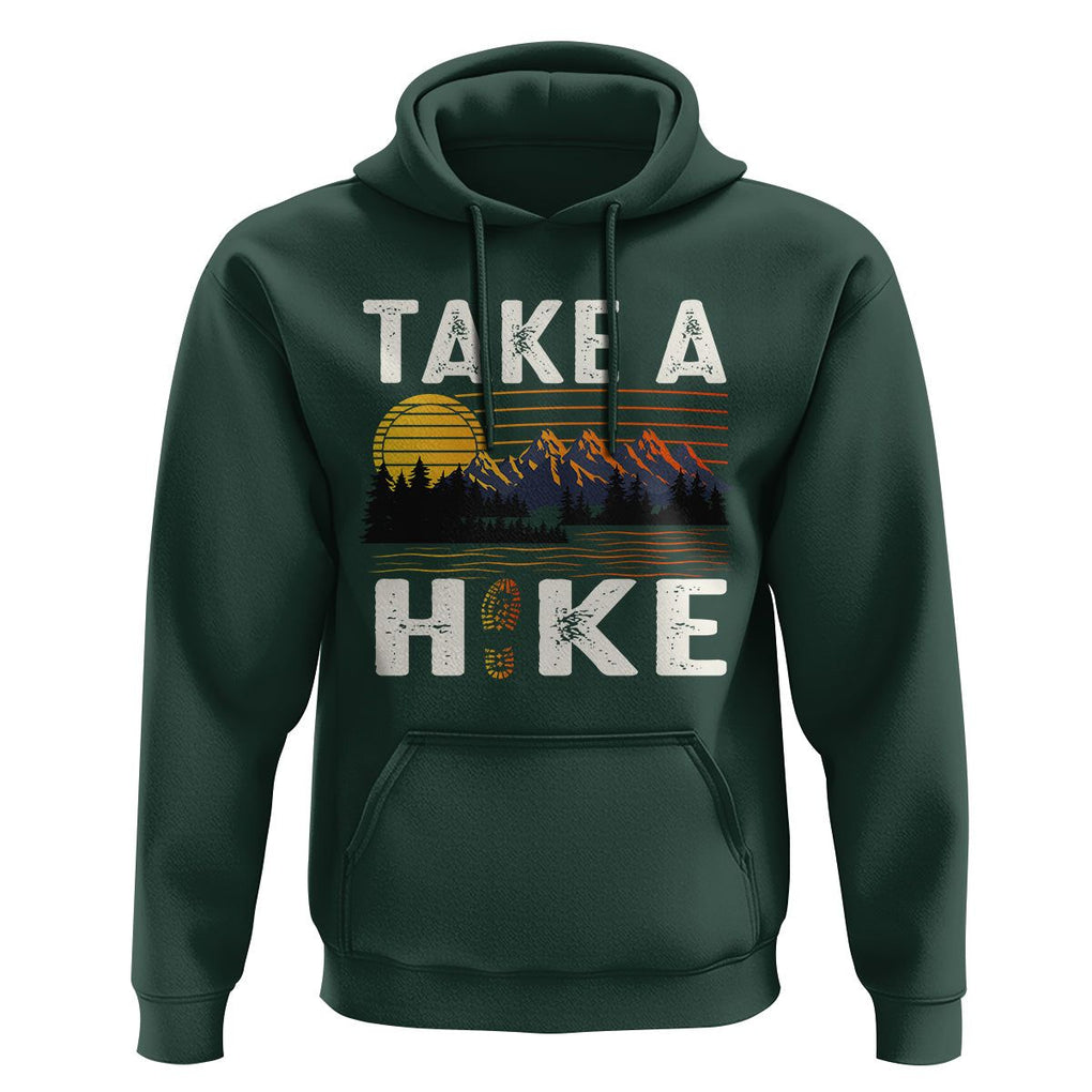 Hiking Lover Hoodie Take A Hike Outdoor Nature Camping TS09 Dark Forest Green Printyourwear