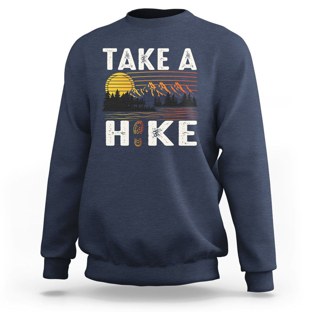Hiking Lover Sweatshirt Take A Hike Outdoor Nature Camping TS09 Navy Printyourwear