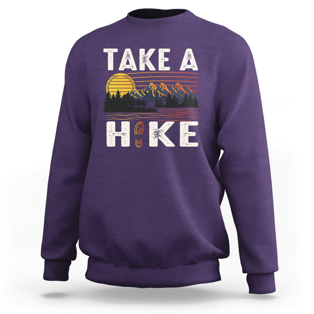 Hiking Lover Sweatshirt Take A Hike Outdoor Nature Camping TS09 Purple Printyourwear