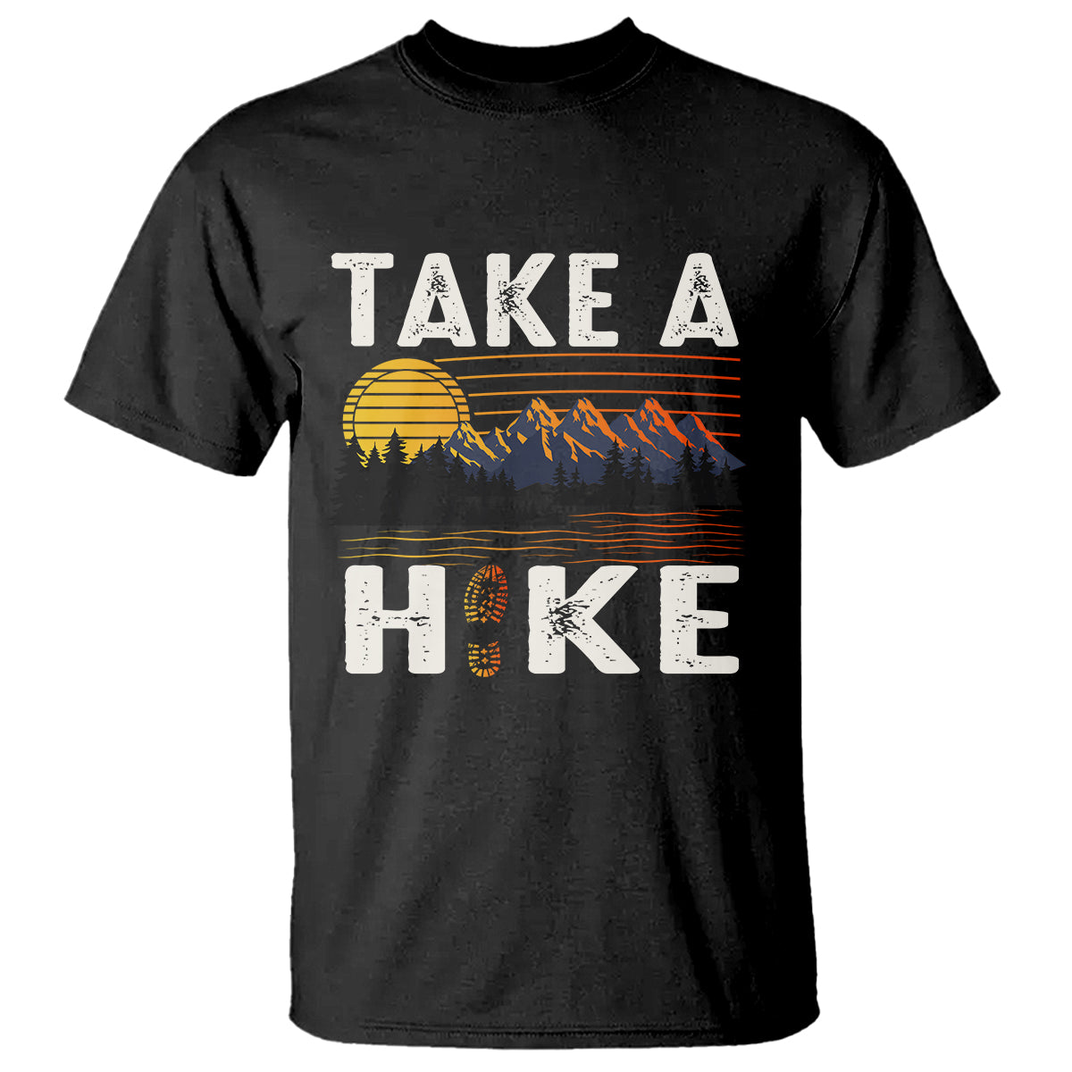 Hiking Lover T Shirt Take A Hike Outdoor Nature Camping TS09 Black Printyourwear