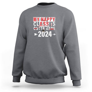 Graduation Sweatshirt My Happy Class Is Outta Here 2024 TS09 Charcoal Print Your Wear