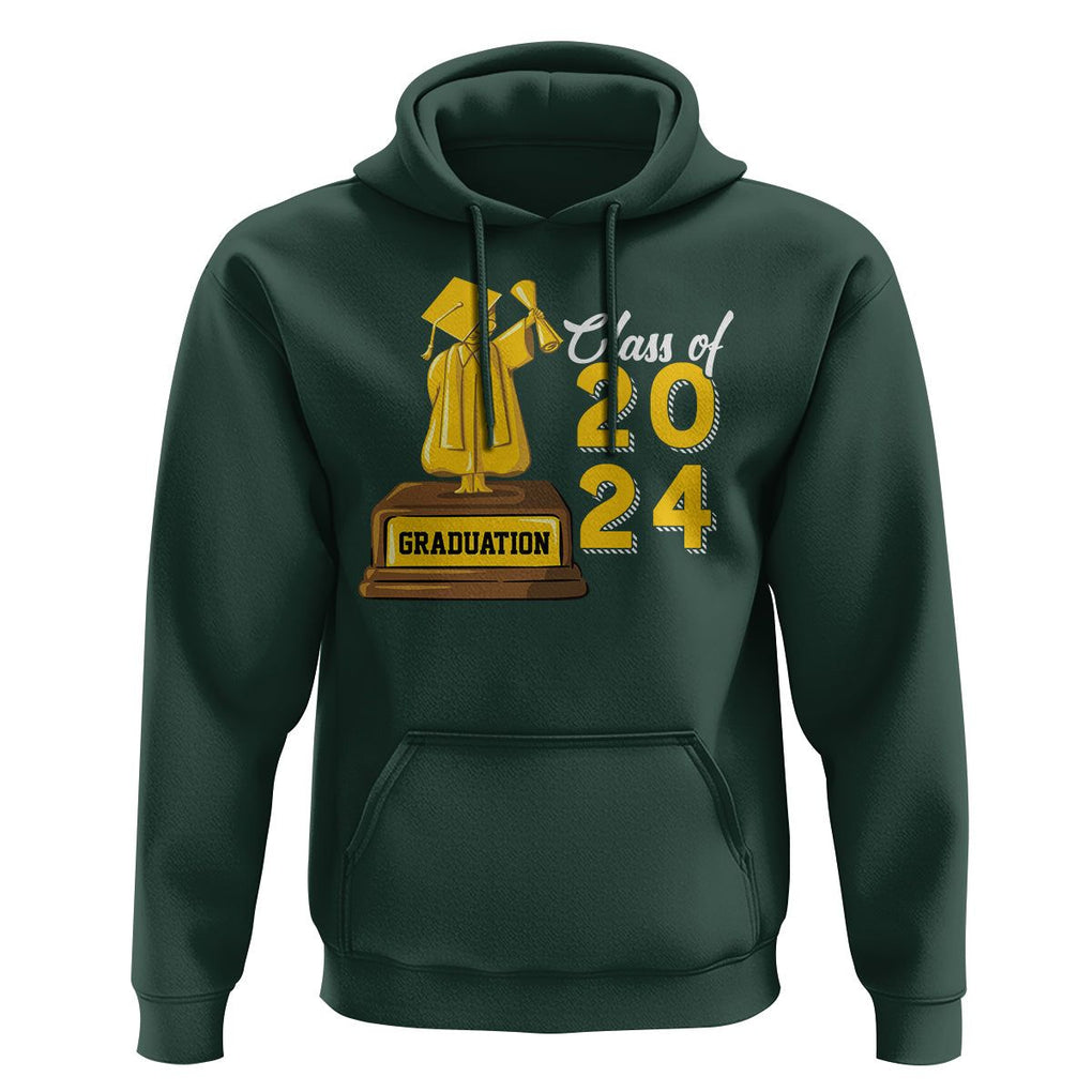 Graduation Hoodie Done Class Of 2024 Bachelors Degree TS09 Dark Forest Green Print Your Wear