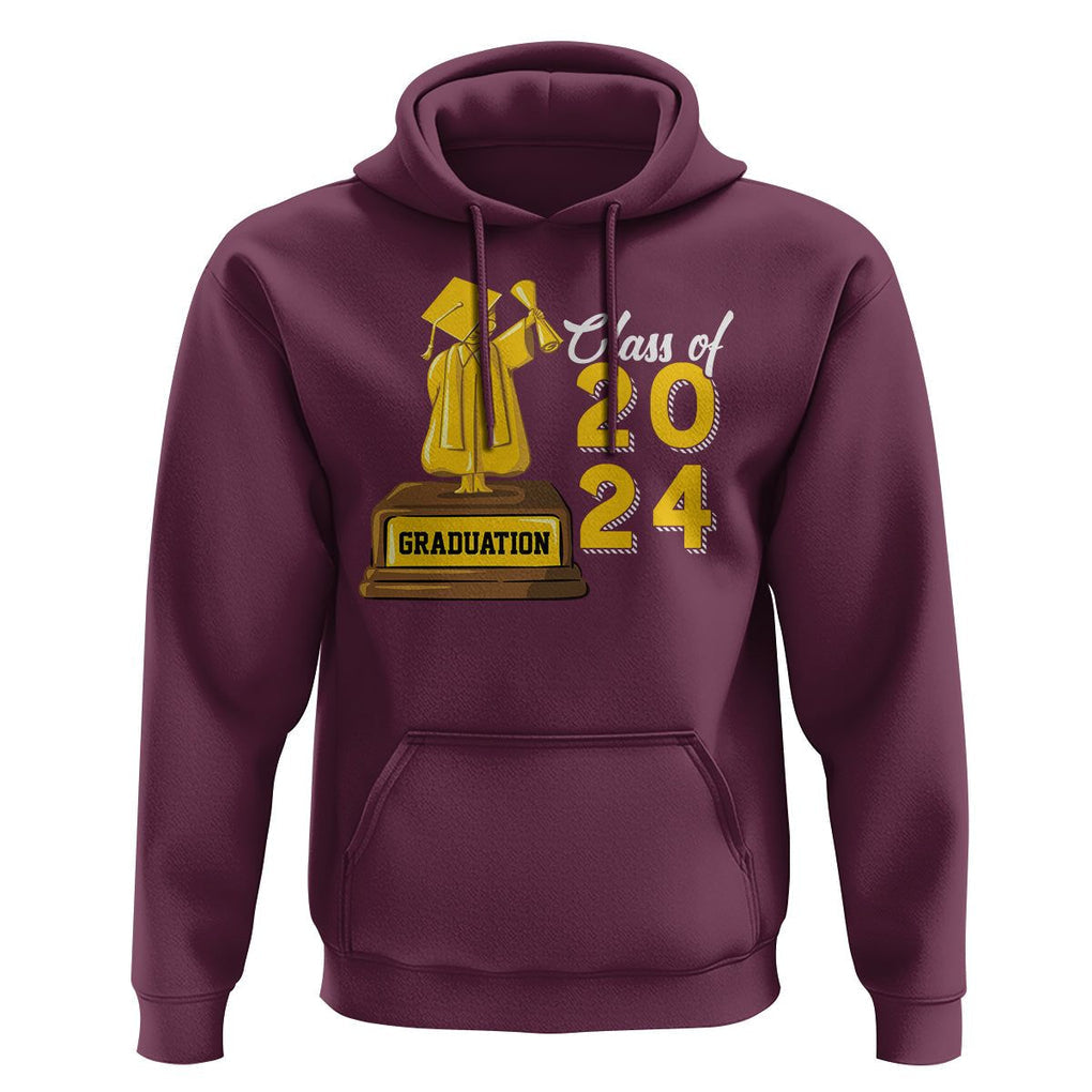 Graduation Hoodie Done Class Of 2024 Bachelors Degree TS09 Maroon Print Your Wear