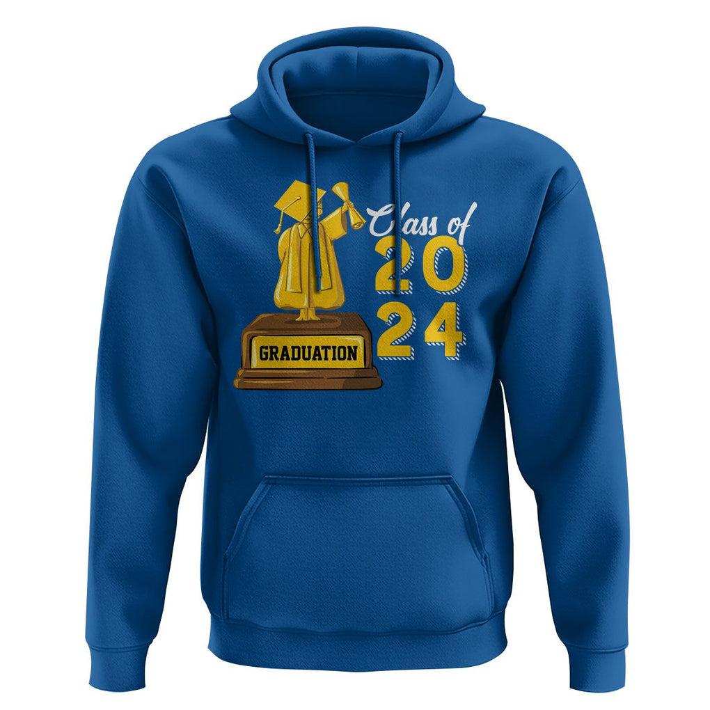 Graduation Hoodie Done Class Of 2024 Bachelors Degree TS09 Royal Blue Print Your Wear
