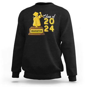 Graduation Sweatshirt Done Class Of 2024 Bachelors Degree TS09 Black Print Your Wear
