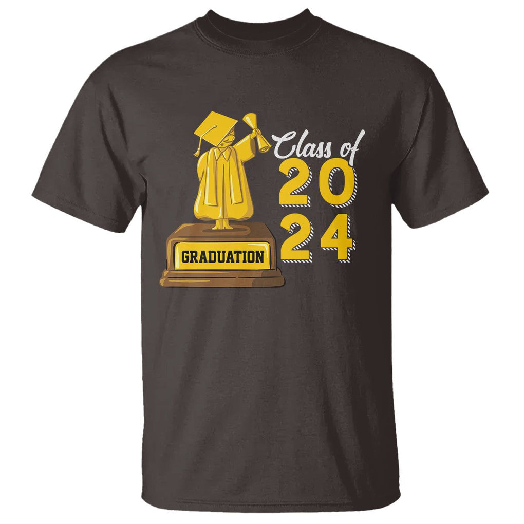 Graduation T Shirt Done Class Of 2024 Bachelors Degree TS09 Dark Chocolate Print Your Wear