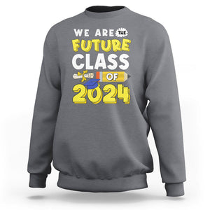 Graduation Sweatshirt We Are The Future Of Class 2024 TS09 Charcoal Print Your Wear