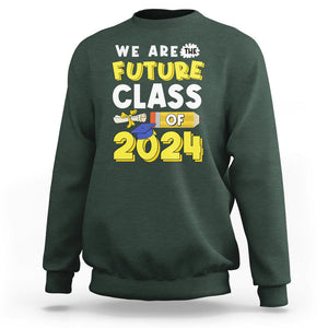Graduation Sweatshirt We Are The Future Of Class 2024 TS09 Dark Forest Green Print Your Wear
