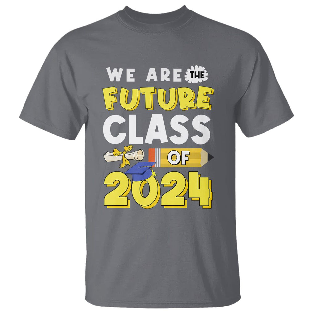 Graduation T Shirt We Are The Future Of Class 2024 TS09 Charcoal Print Your Wear