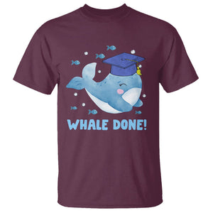 Graduation T Shirt Whale Done Congratulation Graduated Graduating TS09 Maroon Print Your Wear