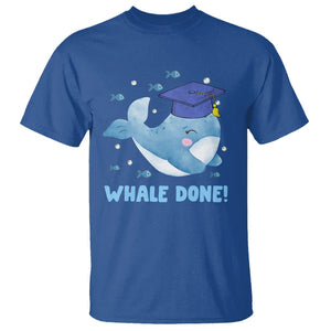 Graduation T Shirt Whale Done Congratulation Graduated Graduating TS09 Royal Blue Print Your Wear
