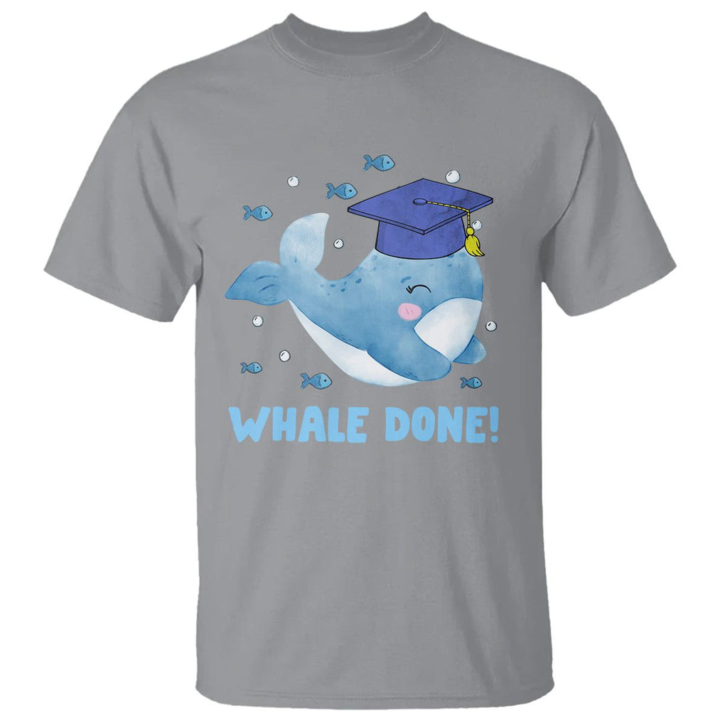 Graduation T Shirt Whale Done Congratulation Graduated Graduating TS09 Sport Gray Print Your Wear