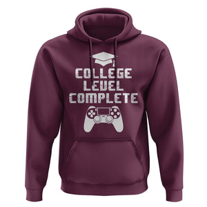 Graduation Gamer Hoodie College Level Complete Video Game Player Lover TS09 Maroon Print Your Wear