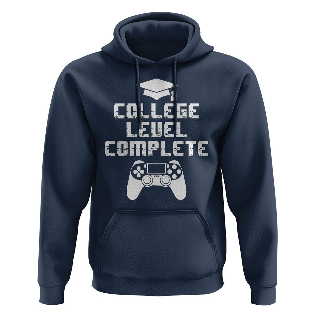 Graduation Gamer Hoodie College Level Complete Video Game Player Lover TS09 Navy Print Your Wear