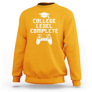 Graduation Gamer Sweatshirt College Level Complete Video Game Player Lover TS09 Gold Print Your Wear