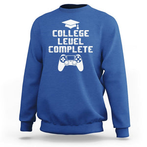 Graduation Gamer Sweatshirt College Level Complete Video Game Player Lover TS09 Royal Blue Print Your Wear