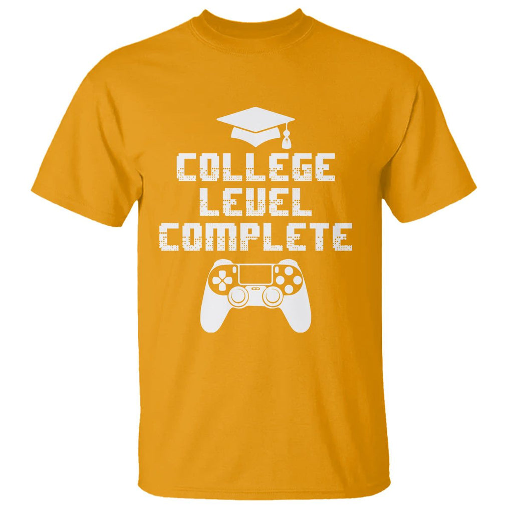 Graduation Gamer T Shirt College Level Complete Video Game Player Lover TS09 Gold Print Your Wear