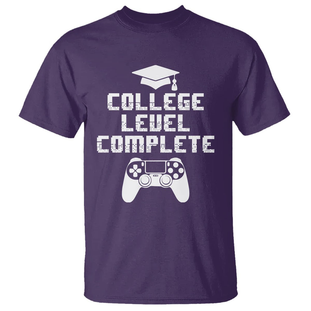 Graduation Gamer T Shirt College Level Complete Video Game Player Lover TS09 Purple Print Your Wear