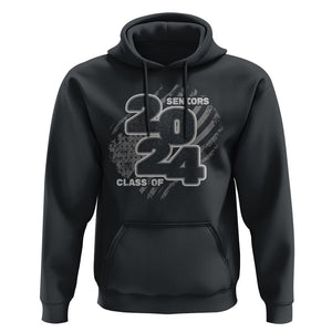 Graduation Hoodie Senior 2024 American Flag TS09 Black Print Your Wear