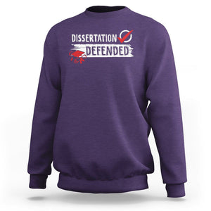 Ph.D. Graduation Sweatshirt Dissertation Defended PhD Graduate TS09 Purple Print Your Wear