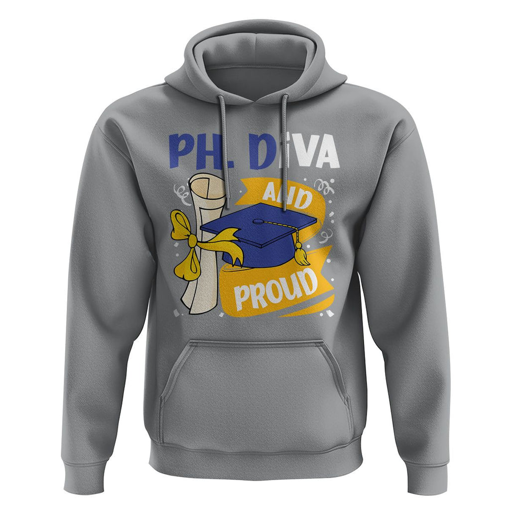 Ph.D. Graduation Hoodie Ph.Diva And Proud TS09 Sport Gray Print Your Wear
