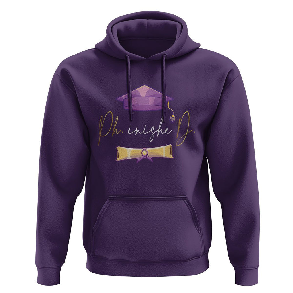 Phinished Ph.D Graduation Hoodie TS09 Purple Print Your Wear
