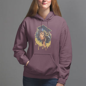Ph.D. Graduation Hoodie Ph.Dope Black Afro Woman Doctorate Student Graduate TS09 Maroon Print Your Wear
