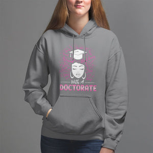 Ph.D. Graduation Hoodie Poud Black Queen With A Doctorate TS09 Charcoal Print Your Wear