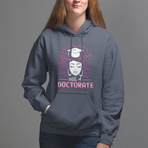 Ph.D. Graduation Hoodie Poud Black Queen With A Doctorate TS09 Navy Print Your Wear