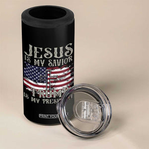 Jesus Is My Savior Trump Is My President 4 in 1 Can Cooler Tumbler TS09 Print Your Wear