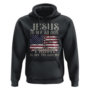 Donald Trump Supporter Hoodie Jesus Is My Savior Trump Is My President TS09 Black Print Your Wear