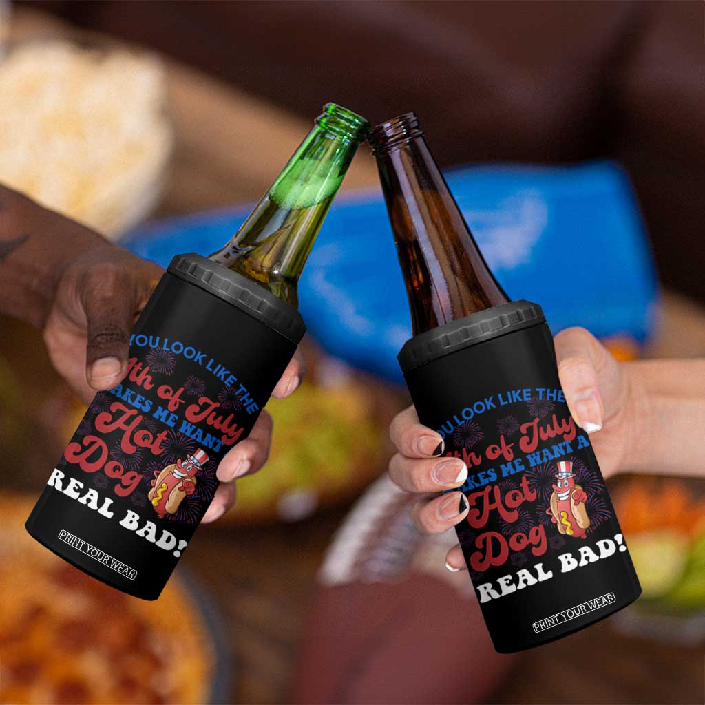 You Look Like The 4th Of July Funny Hot Dog 4 in 1 Can Cooler Tumbler TS09 Print Your Wear