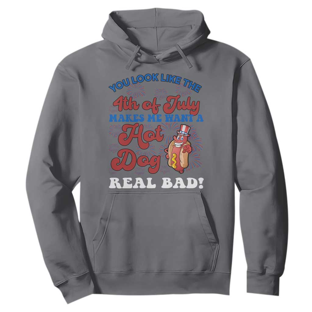 You Look Like The 4th Of July Funny Hot Dog Hoodie TS09 Charcoal Print Your Wear