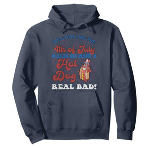 You Look Like The 4th Of July Funny Hot Dog Hoodie TS09 Navy Print Your Wear