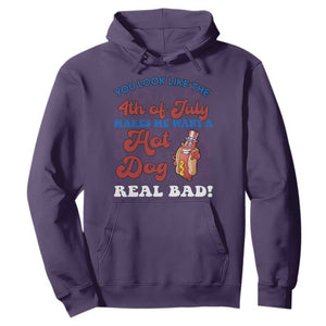 You Look Like The 4th Of July Funny Hot Dog Hoodie TS09 Purple Print Your Wear