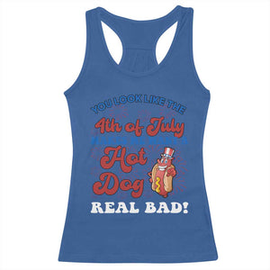 You Look Like The 4th Of July Funny Hot Dog Racerback Tank Top TS09 Royal Blue Print Your Wear