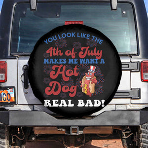 You Look Like The 4th Of July Funny Hot Dog Spare Tire Cover TS09 No hole Black Print Your Wear