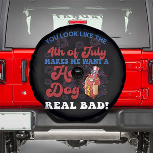 You Look Like The 4th Of July Funny Hot Dog Spare Tire Cover TS09 Black Print Your Wear