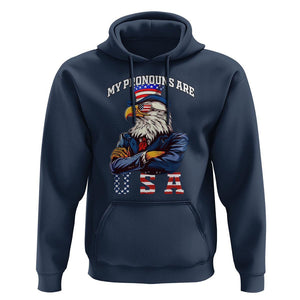 Funny 4th Of July Hoodie My Pronouns USA Eagle American TS09 Navy Print Your Wear