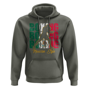 Mexican Boxing Style Mexico Flag Hoodie TS09 Military Green Print Your Wear