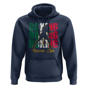 Mexican Boxing Style Mexico Flag Hoodie TS09 Navy Print Your Wear