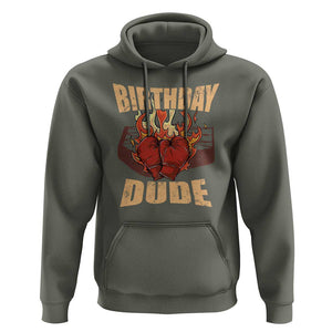 Birthday Dude Boxing Player Hoodie TS09 Military Green Print Your Wear