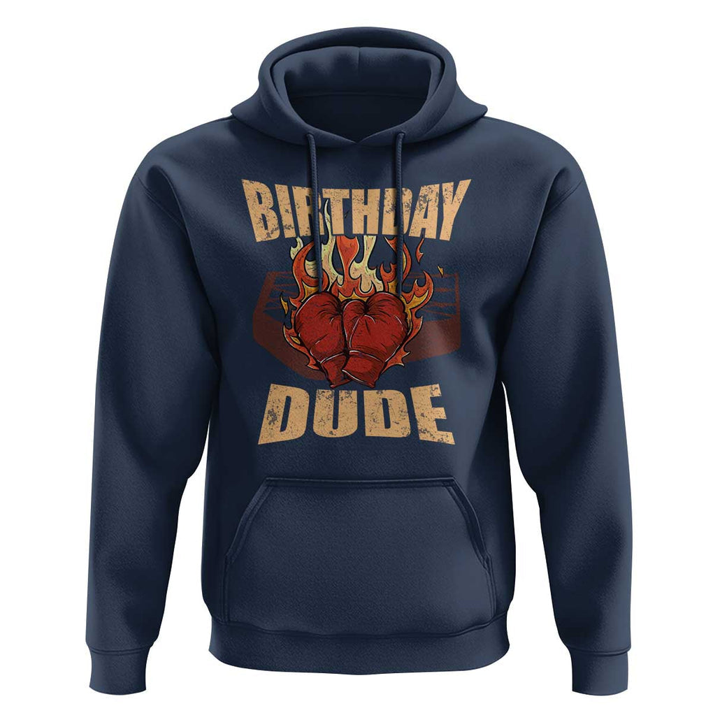 Birthday Dude Boxing Player Hoodie TS09 Navy Print Your Wear